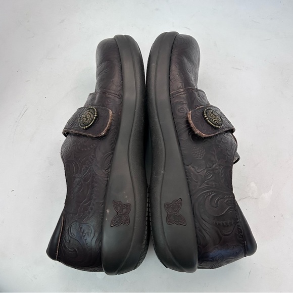 ALEGRIA Joleen Espresso Gale Tooled Clog Professional Comfort Shoe Size 38 us 8 - Picture 9 of 11